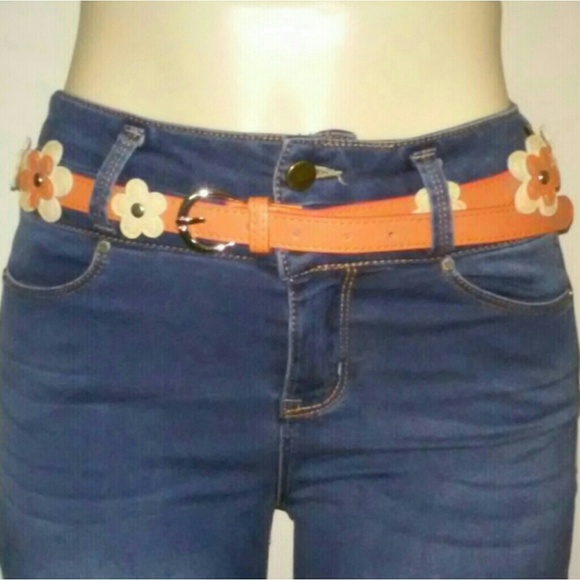 Orange Flower Belt - Picture 2 of 3